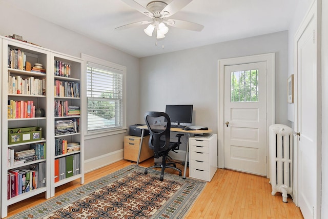 3343 Humboldt Ave S, Minneapolis, MN 55408 - office area with light wood finished floors and ceiling fan