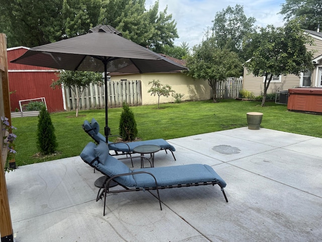 7420 Columbus Ave, Richfield, MN 55423 - view of patio featuring a hot tub