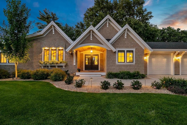 5815 Howards Point Rd, Shorewood, MN 55331 - craftsman house with a yard, a garage, and driveway