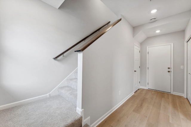7407 E Ramsey Pkwy NW, Ramsey, MN 55303 - entryway with light wood-type flooring, recessed lighting, and stairway