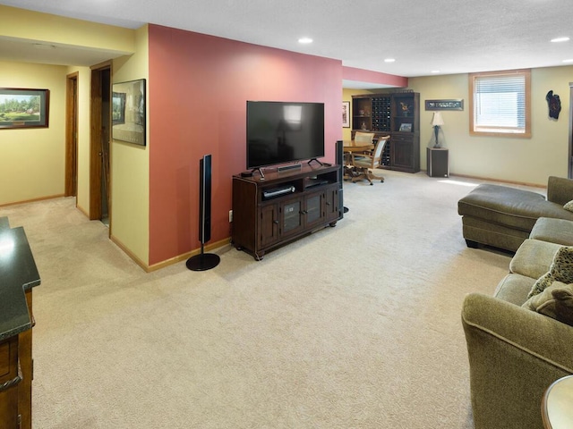 461 Dudley Ave, Shoreview, MN 55126 - living room featuring light colored carpet and recessed lighting