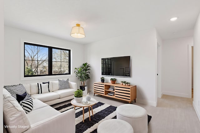 987 Island Lake Ave, Shoreview, MN 55126 - living area with baseboards and recessed lighting