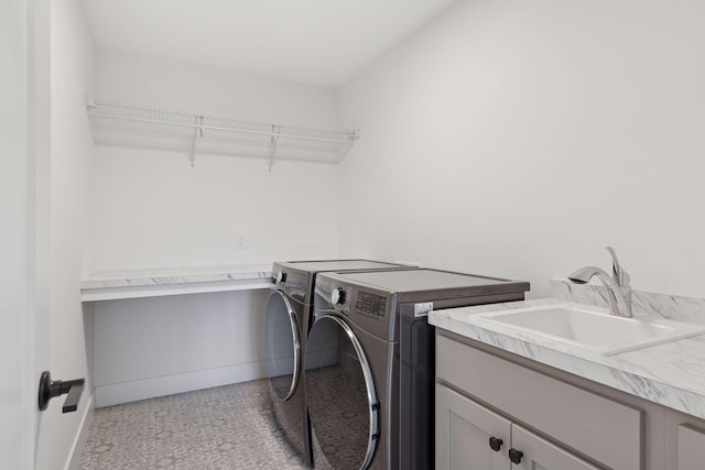 987 Island Lake Ave, Shoreview, MN 55126 - laundry room featuring washing machine and dryer and cabinet space