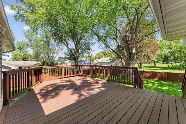1111 Edgewater Ave, Arden Hills, MN 55112 - wooden deck with a fenced backyard