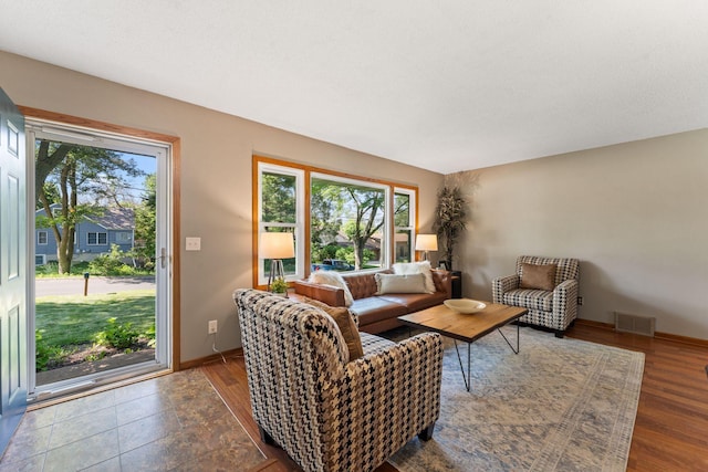 1111 Edgewater Ave, Arden Hills, MN 55112 - living area featuring plenty of natural light and wood finished floors