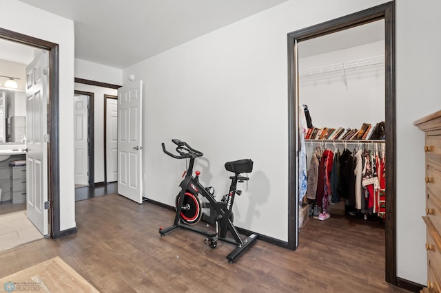 6028 59th Ave S, Fargo, ND 58104 - workout area with wood finished floors