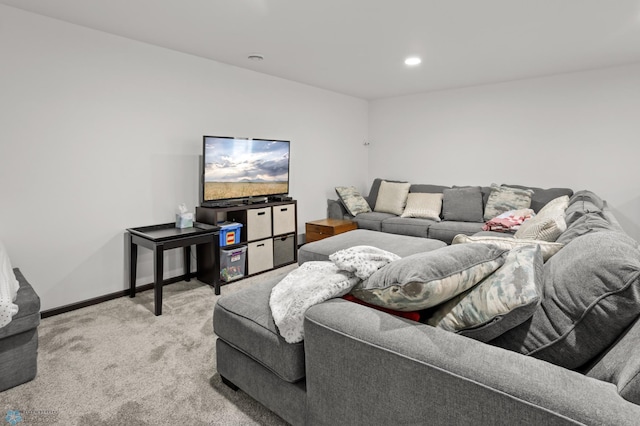 6028 59th Ave S, Fargo, ND 58104 - living room featuring light colored carpet and recessed lighting