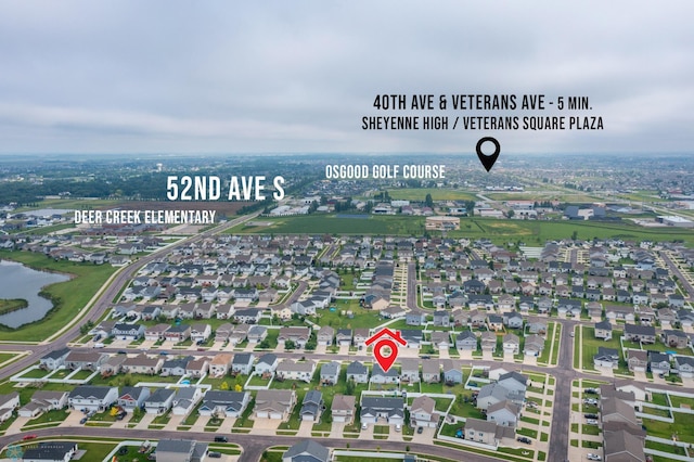 6028 59th Ave S, Fargo, ND 58104 - aerial view of property's location featuring a large body of water