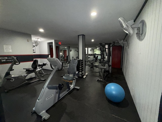 120 Demont Ave E Unit 208, Little Canada, MN 55117 - gym with recessed lighting
