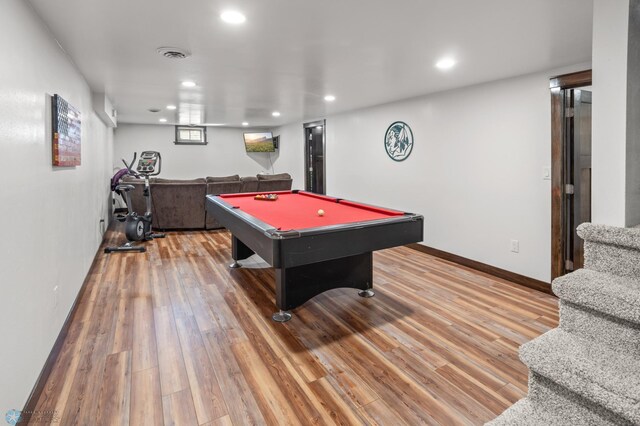 21 35th Ave NE, Fargo, ND 58102 - recreation room with billiards table, light wood-type flooring, and recessed lighting