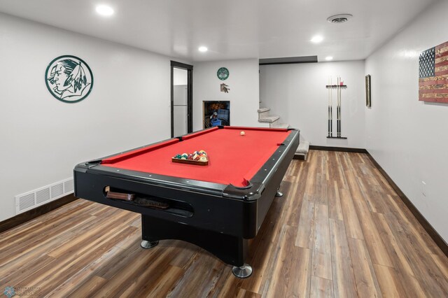 21 35th Ave NE, Fargo, ND 58102 - game room with wood finished floors, recessed lighting, and pool table