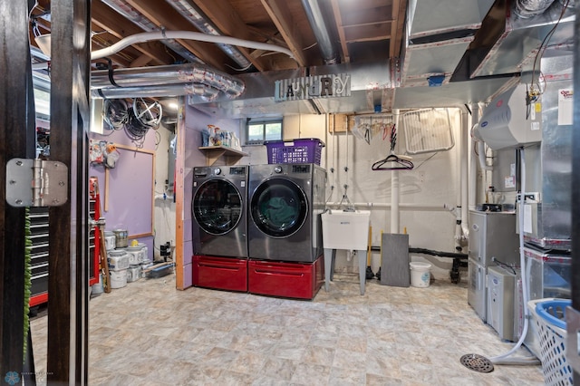 21 35th Ave NE, Fargo, ND 58102 - below grade area with washer and dryer and a sink
