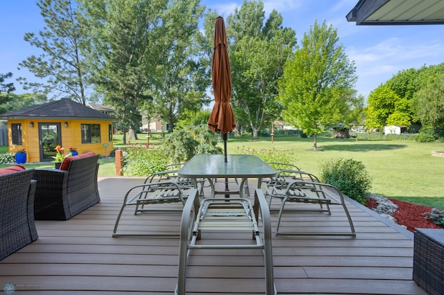 21 35th Ave NE, Fargo, ND 58102 - deck with a yard and outdoor dining space