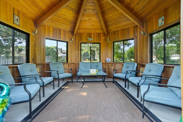 21 35th Ave NE, Fargo, ND 58102 - sunroom featuring healthy amount of natural light, wood ceiling, and wood walls