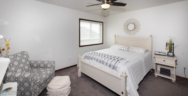 34 Cedar Dr, Mapleton, ND 58059 - carpeted bedroom with baseboards and ceiling fan
