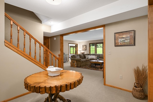 4803 Chantrey Pl, Minnetonka, MN 55345 - foyer featuring carpet flooring and stairs