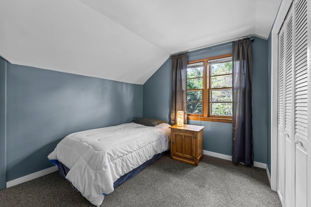 3322 277th Ave NW, Stanford Twp, MN 55040 - bedroom featuring lofted ceiling and carpet