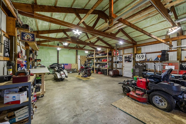 3322 277th Ave NW, Stanford Twp, MN 55040 - garage featuring a workshop area