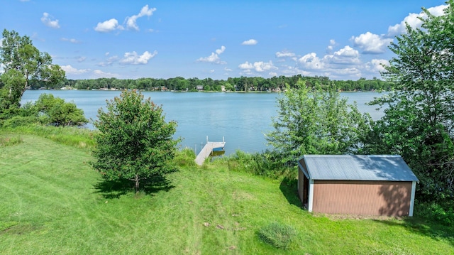 3322 277th Ave NW, Stanford Twp, MN 55040 - water view featuring a boat dock