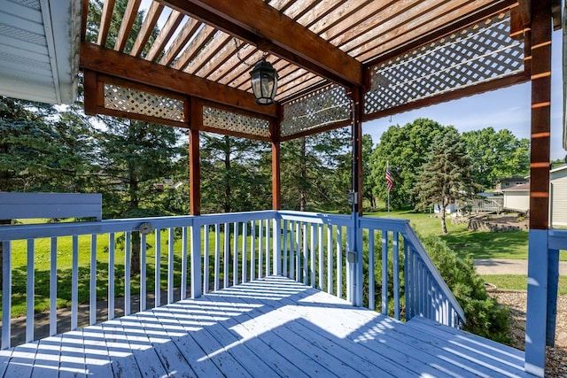 120 6th St SW, Chatfield, MN 55923 - deck with a yard and view of wooded area
