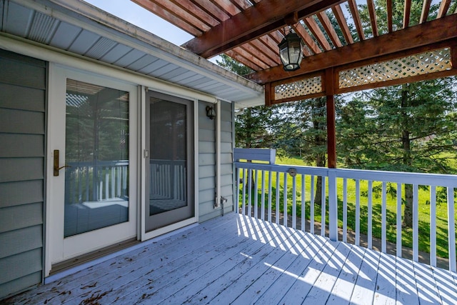120 6th St SW, Chatfield, MN 55923 - wooden terrace with a pergola
