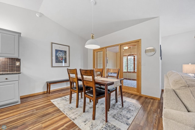 3437 26th Ave S, Fargo, ND 58103 - dining area with vaulted ceiling and wood finished floors