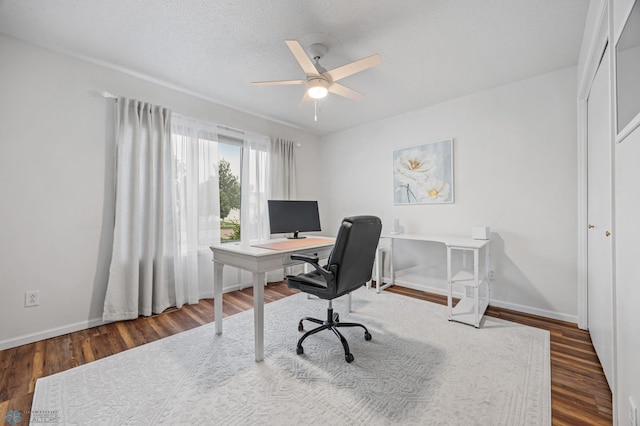 3437 26th Ave S, Fargo, ND 58103 - office area featuring ceiling fan and wood finished floors