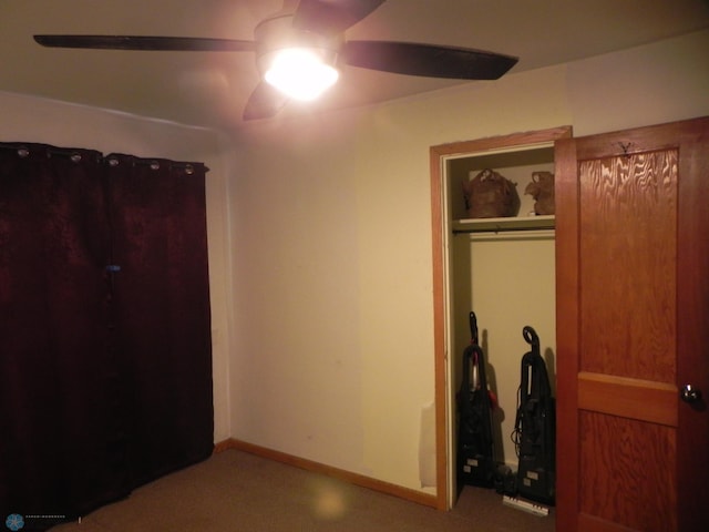 1610 9th St N, Fargo, ND 58102 - unfurnished bedroom with a ceiling fan, carpet, and a closet