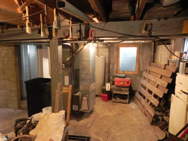 1610 9th St N, Fargo, ND 58102 - basement featuring water heater and heating unit