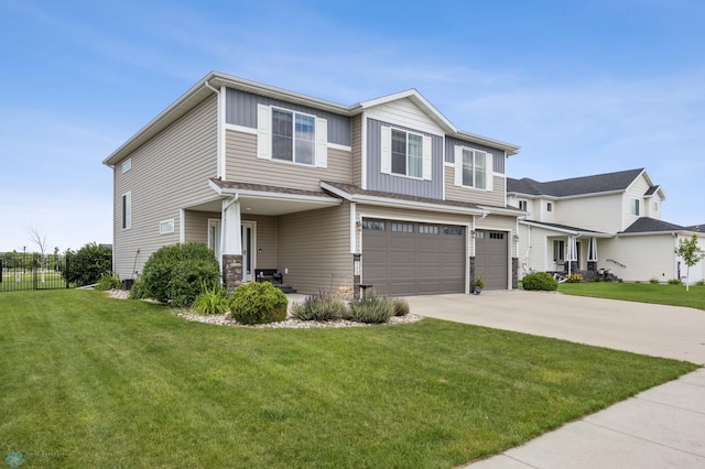 708 30th Ter E, West Fargo, ND 58078 - view of front of property featuring an attached garage, board and batten siding, and concrete driveway