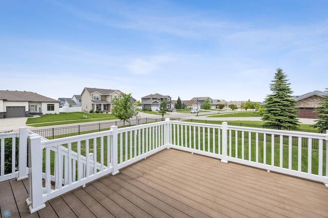 708 30th Ter E, West Fargo, ND 58078 - deck featuring a residential view and a fenced backyard