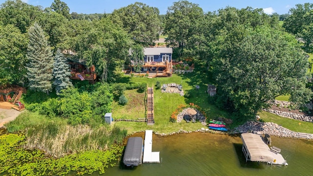 13491 80th St NW, Annandale, MN 55302 - view from above of property with a large body of water