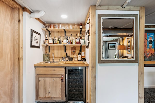 13491 80th St NW, Annandale, MN 55302 - indoor wet bar with wine cooler