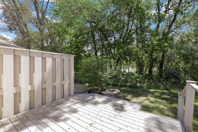 2672 Lake Court Dr Unit 58, Mounds View, MN 55112 - deck featuring a lawn