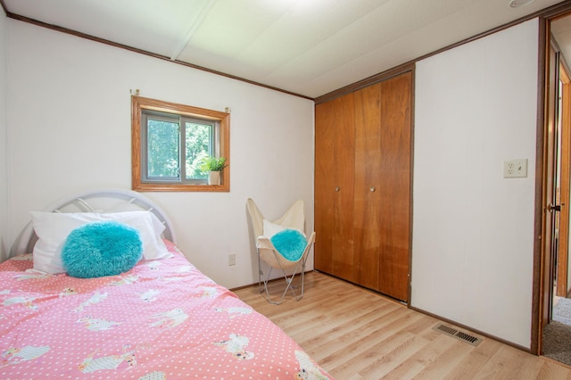 N6050 270th St, Lucas Twp, WI 54751 - bedroom with a closet and light wood finished floors
