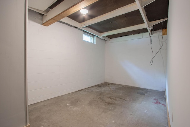 N6050 270th St, Lucas Twp, WI 54751 - basement featuring concrete block wall