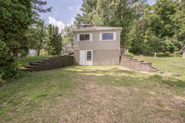 N6050 270th St, Lucas Twp, WI 54751 - view of outdoor structure with stairs