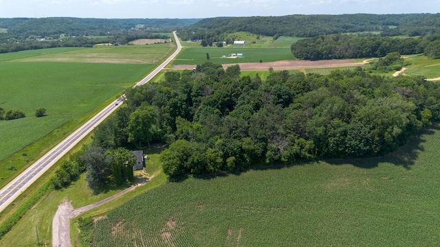 N6050 270th St, Lucas Twp, WI 54751 - aerial overview of property's location with rural landscape
