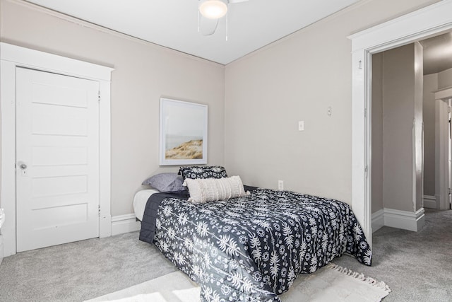 1066 Woodbridge St, Saint Paul, MN 55117 - carpeted bedroom with baseboards and ceiling fan