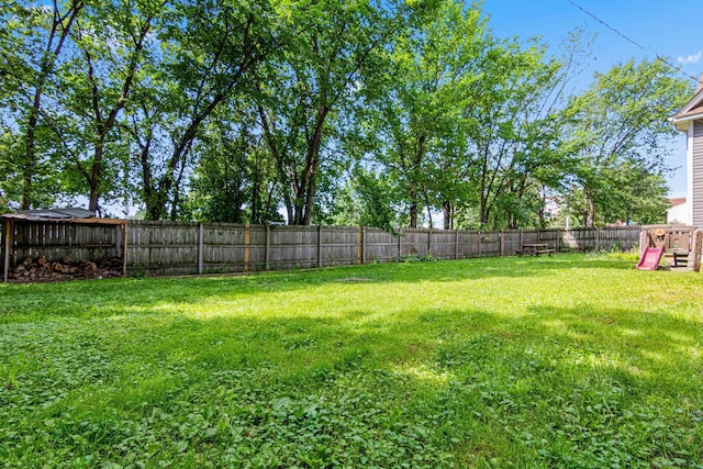1066 Woodbridge St, Saint Paul, MN 55117 - fenced backyard featuring a playground