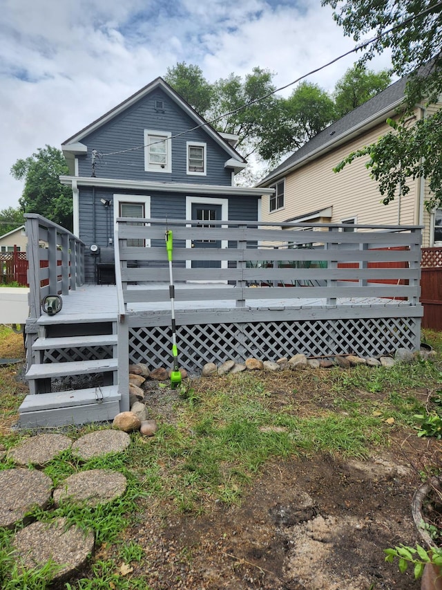 2611 Longfellow Ave, Minneapolis, MN 55407 - rear view of property with a deck