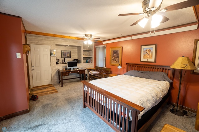 1606 5th St N, Fargo, ND 58102 - bedroom featuring a desk, carpet flooring, and ceiling fan