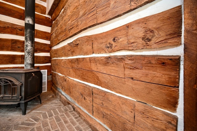 S3093 Baertsch Valley Rd, Cross Twp, WI 54629 - detailed view of a wood stove