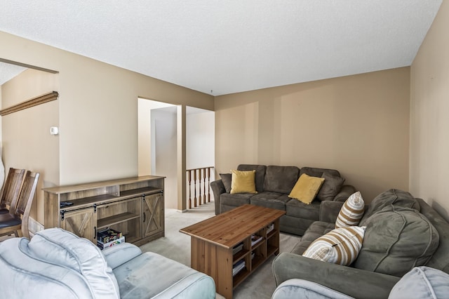2365 Dorland Ln E, Maplewood, MN 55119 - living area with light colored carpet and a textured ceiling