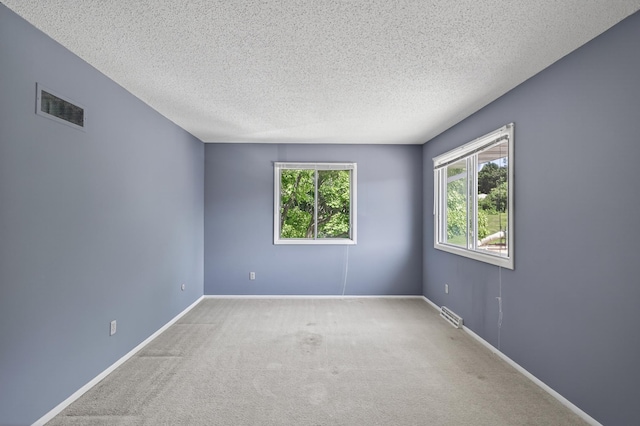 2365 Dorland Ln E, Maplewood, MN 55119 - unfurnished room with healthy amount of natural light, carpet flooring, and a textured ceiling