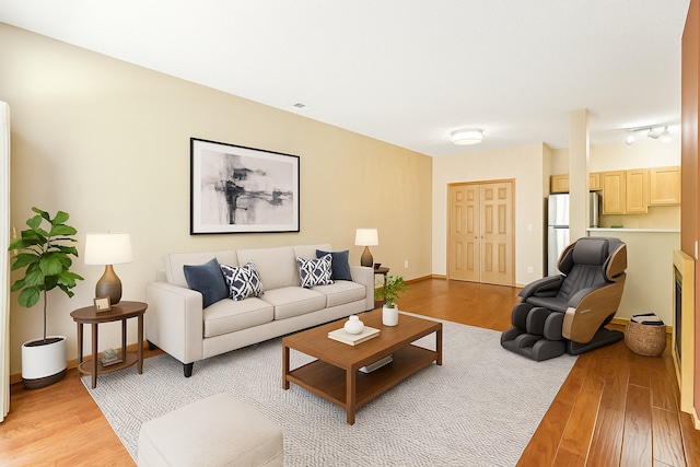 3730 Vermilion Ct S Unit 509, Eagan, MN 55122 - living room featuring light wood finished floors and baseboards