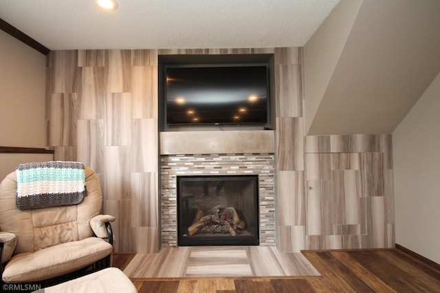 10628 Direct River Dr NW, Coon Rapids, MN 55433 - living area with wood finished floors and a fireplace