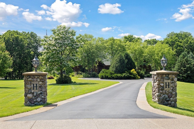 9449 Ehler Ave SE, Delano, MN 55328 - view of asphalt driveway featuring street lighting