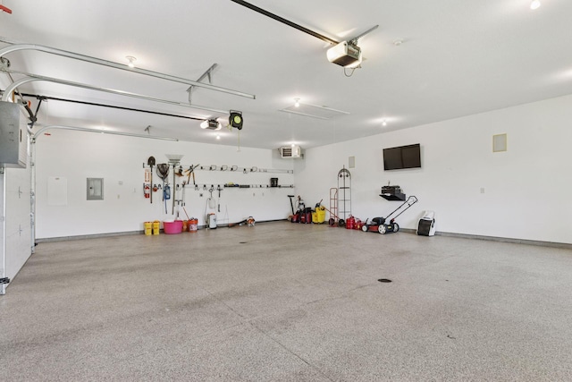 9449 Ehler Ave SE, Delano, MN 55328 - garage featuring a heating unit and a garage door opener