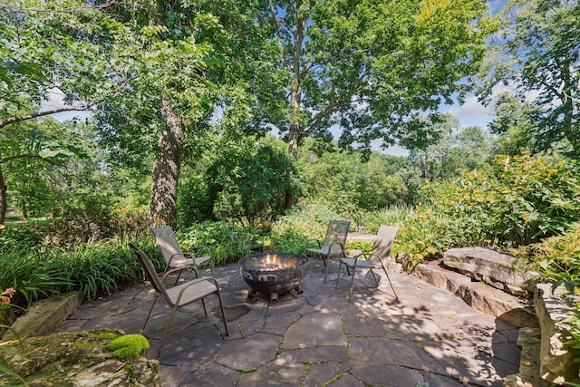 9449 Ehler Ave SE, Delano, MN 55328 - view of patio with a fire pit